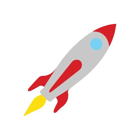 Simple Rocket Icon design vector. 5217120 Vector Art at Vecteezy