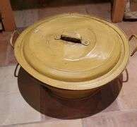 19 in Yellow metal bowl with lid..(lid dented) - Bid-Assets Online Auctions