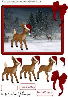 Deer Christmas Scene - CUP262038_1456 | Craftsuprint