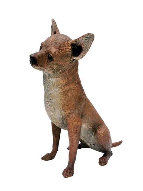 Chihuahua Dog Bronze Sculpture Lifelike Dog Lifesize - Etsy