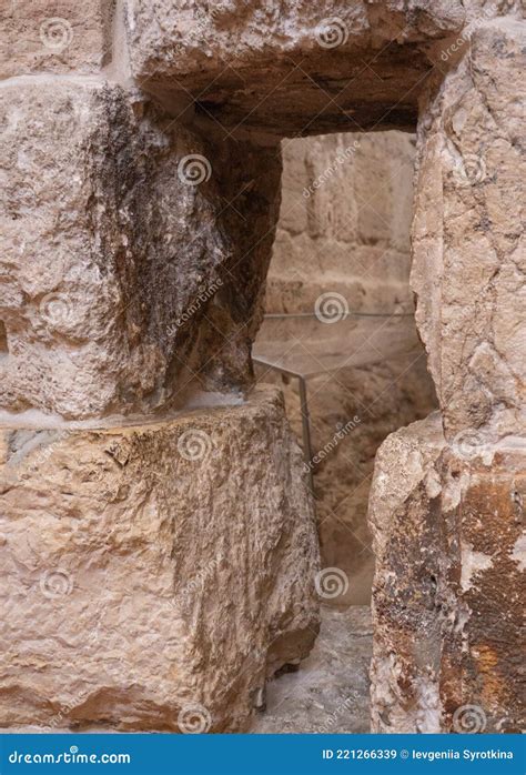 Eye of a Needle a Gate in Jerusalem. Stock Image - Image of jerusalem, passageway: 221266339