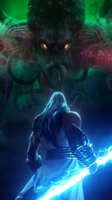 1440x2560 Resolution Cthulhu vs Zeus Smite Samsung Galaxy S6,S7,Google ...