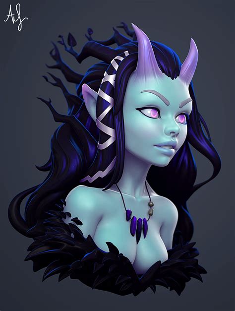 ArtStation - Demonic Beauty, Austin Schut 3d Model Character, Female Character Design, Character ...