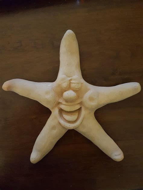 Starfish Face Rubber Latex Mould Mold Decorative Wall Plaque Star Fish ...