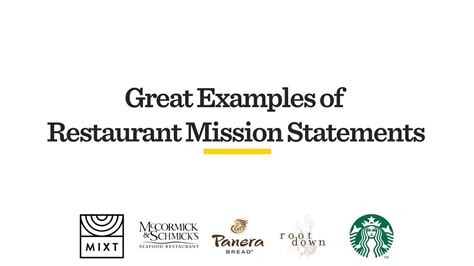 5 Great Examples of Restaurant Mission Statements - YouTube