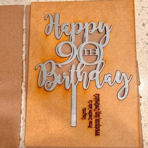 Happy 90th Birthday Cake Topper, Happy 60th Birthday Cake Topper, Happy 70th Birthday Cake ...