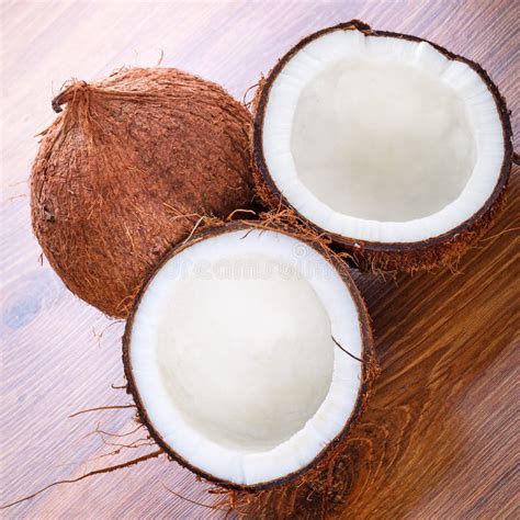 Coconut cut in half stock image. Image of coco, cracked - 41420949