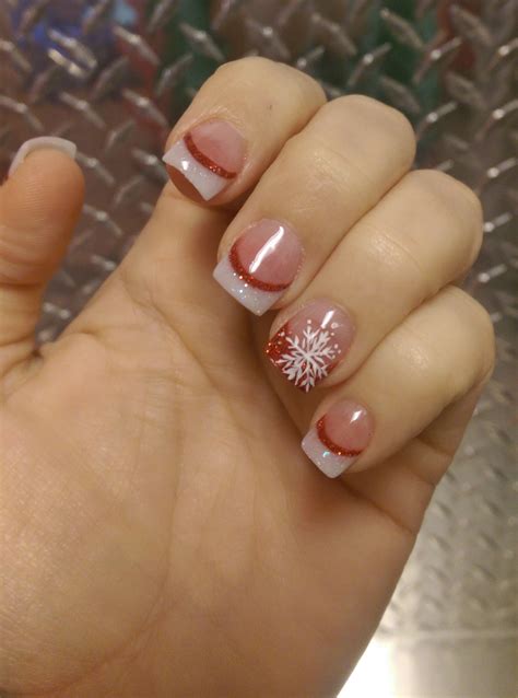 Christmas Nails Design French Tip