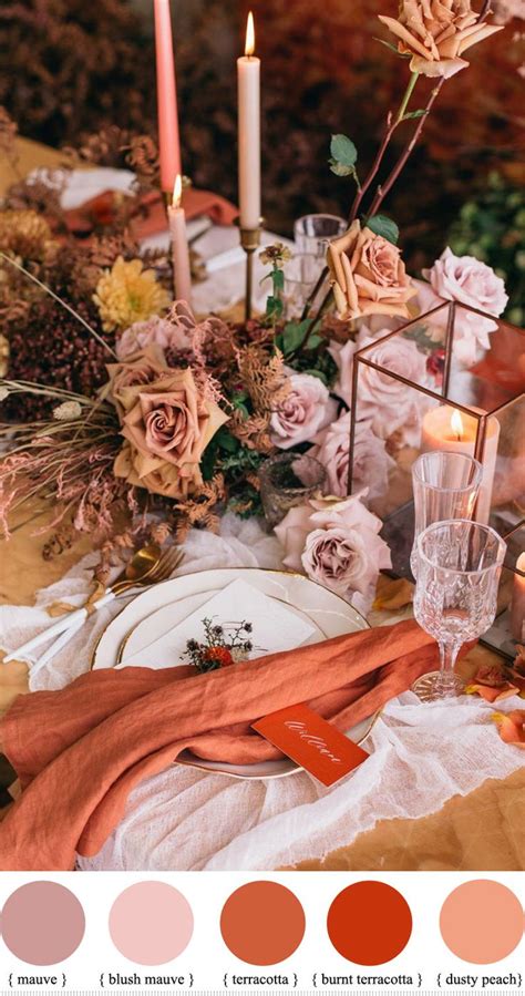 10 Fabulous Terracotta Wedding Color Combos | Wedding color pallet, Peach wedding colors ...