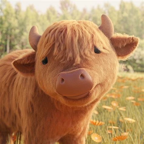 ArtStation - Scottish cow