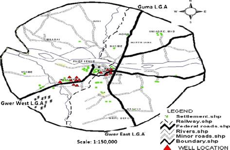 Sketch map of Makurdi showing the road network and drainage pattern... | Download Scientific Diagram