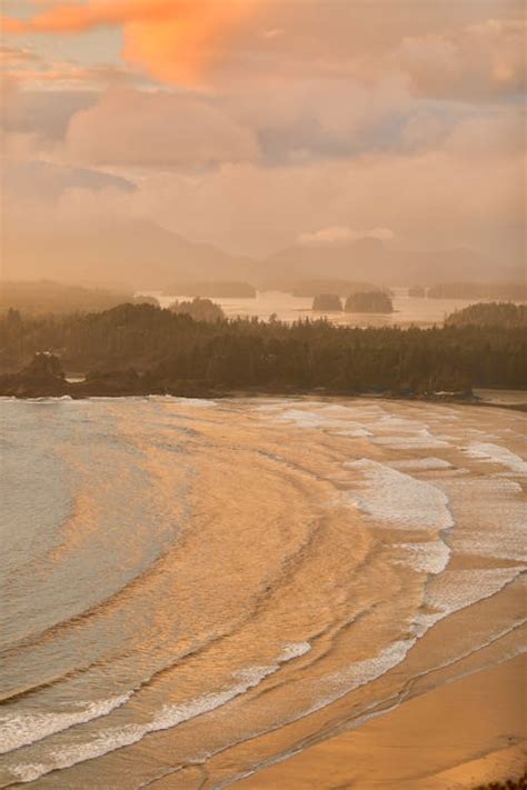 Drone Shot of a Beach During Sunset · Free Stock Photo