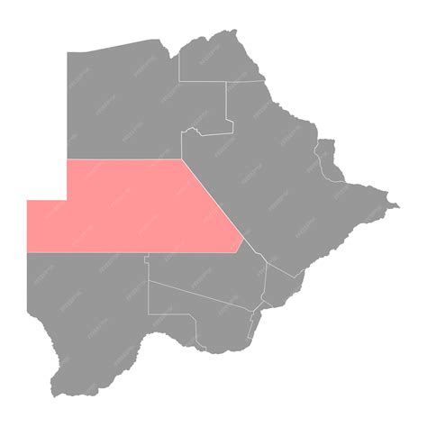 Premium Vector | Ghanzi district map administrative division of Botswana