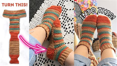 how to crochet socks using the EASIEST METHOD ever! You will not ...