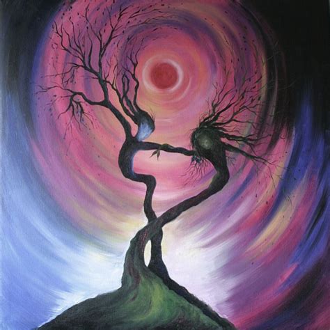 Spiritual-Trees. I did this oil painting from a beautiful image I found on the internet. by ...