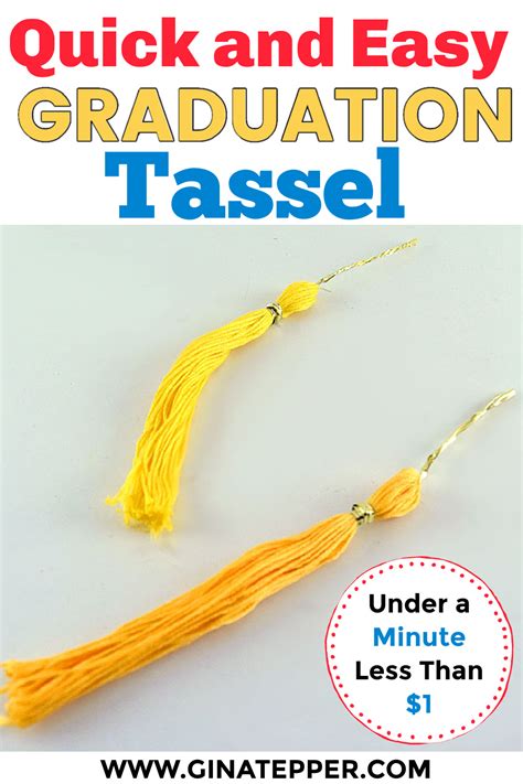 DIY Graduation Tassel Quick and Easy (For Under $1) - Gina Tepper