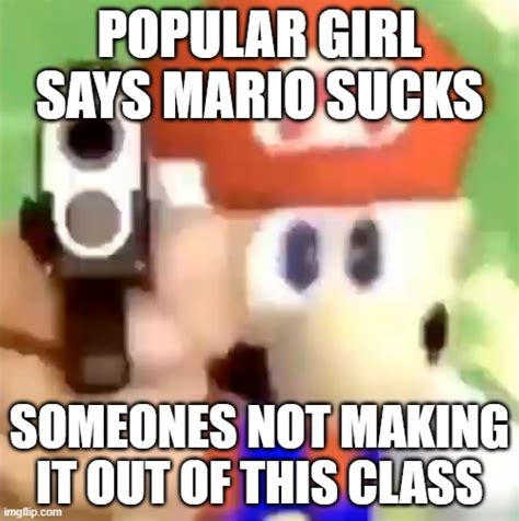 Mario with gun - Imgflip