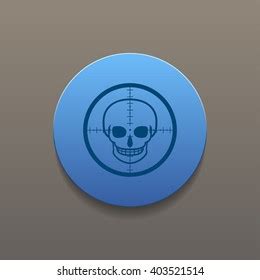 Illustration Crosshair Icon Skull Stock Illustration 401210665 | Shutterstock