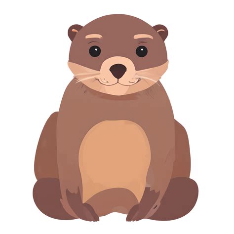 Sea Otter Cartoon Graphic · Creative Fabrica