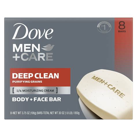 Dove Men+Care Men's Bar Soap Deep Clean, 3.75 Oz., 8 Bars - Walmart.com - Walmart.com