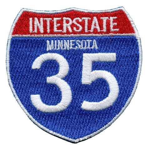 Minnesota Interstate 35 I-35 Sign Embroidered Iron on Patch