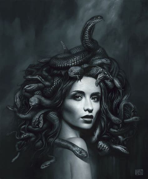 Portraits - Artist Michael Knepper | Medusa art, Medusa artwork, Medusa pictures