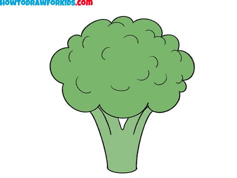 How to Draw a Broccoli - Easy Drawing Tutorial For Kids