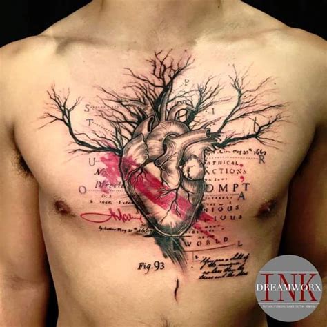 First Tattoo! Heart Tree Chest Piece by Lu at Dreamworx Ink in Vaughn, Ontario - Imgur Pieces ...