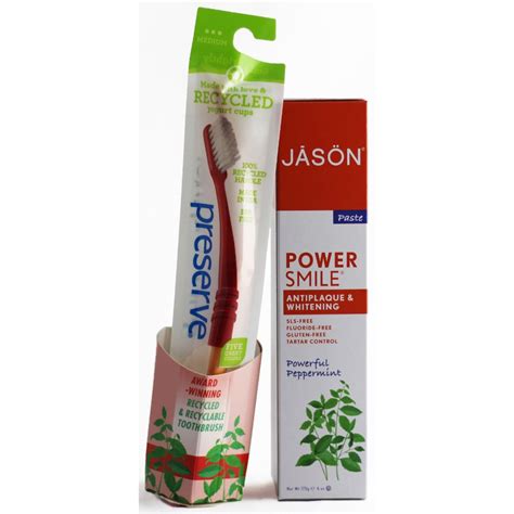 Jason Powersmile Toothpaste & Preserve Toothbrush Value Pack - Jason