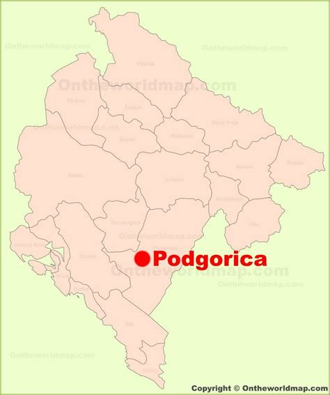 Podgorica location on the Montenegro map - Ontheworldmap.com