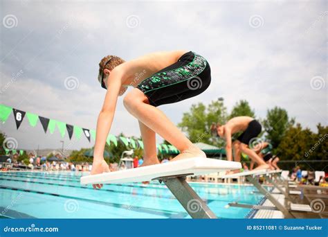 Diving in off the Blocks stock image. Image of summertime - 85211081