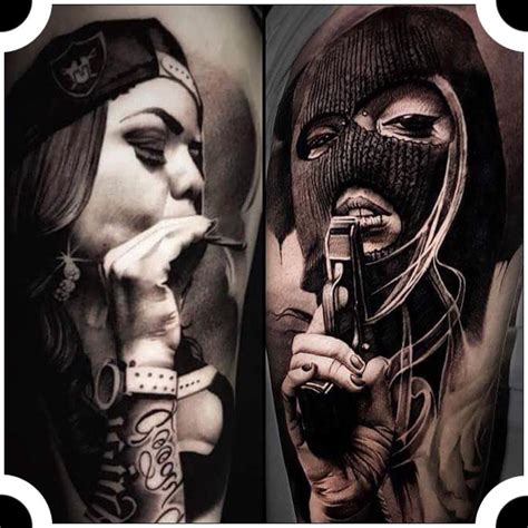 @fabio_tattooartist Gangster Girls LocationPortugal #d_world_of_ink #tattoo #tattoos #ink # ...