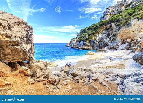 Cala Goloritze Beach, Sardegna Stock Photo - Image of sand, arbatax: 76407744