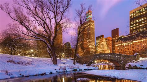 Gapstow Bridge (Central Park) in winter - backiee