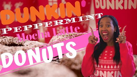 Dunkin' Peppermint Mocha Latte Donuts - YouTube