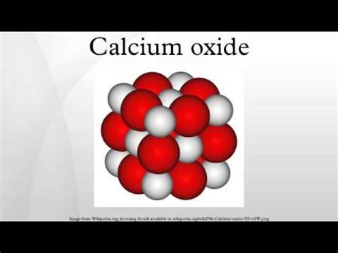 Calcium oxide - YouTube