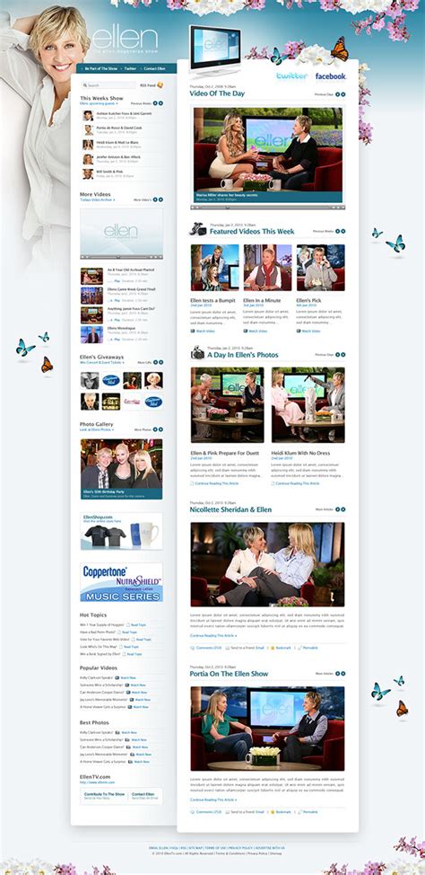 The Ellen Show Website, Warner Bros, Telepictures on Behance