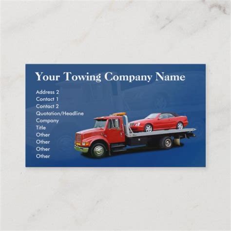 Towing Company Business Card | Zazzle.com