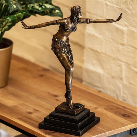 Brass Female Art Deco Dancer | Large Handmade Sculpture