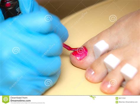 Master Does a Pedicure in a Beauty Salon Stock Image - Image of female, caucasian: 96717331