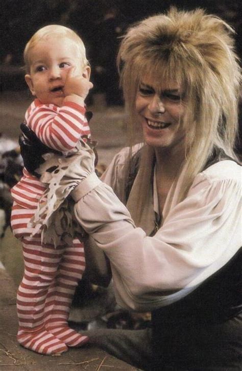 David Bowie & Toby Froud on the set of Labyrinth (1986) : r ...