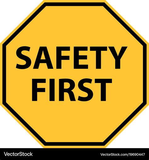 Safety first logo on white background safety Vector Image