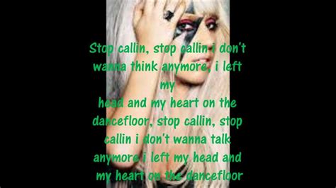 Lady GaGa Telephone Lyrics - YouTube