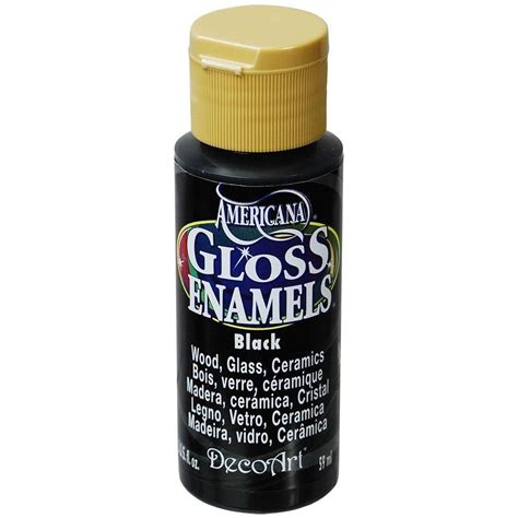 Americana 2 oz. Black Gloss Enamel Paint-DAG67-30 - The Home Depot in ...