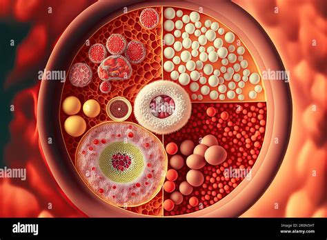 This illustration gives a fantasy view of what a cell or microorganism ...