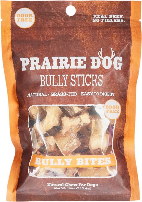 PRAIRIE DOG Odor Free Bully Sticks Bully Bites Dog Treats, 4-oz-bag - Chewy.com