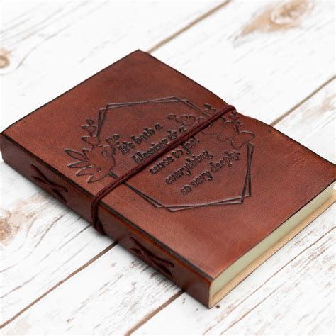 Feel Deeply Leather Bound Quote Journal - 7x5