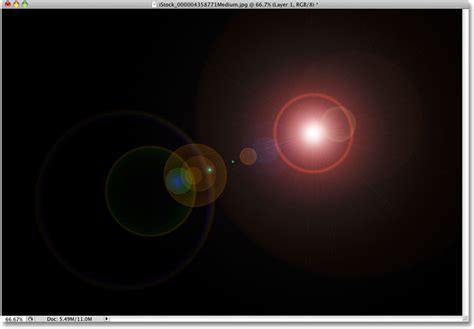 Non-Destructive Lens Flare Effect In Photoshop