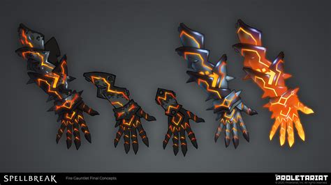 Shawn Witt - Spellbreak Fire Gauntlet Concepts