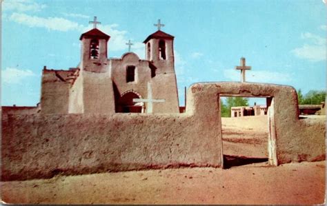 1950S BELL TOWERS and Walls Ranchos de Taos Church New Mexico Vintage ...